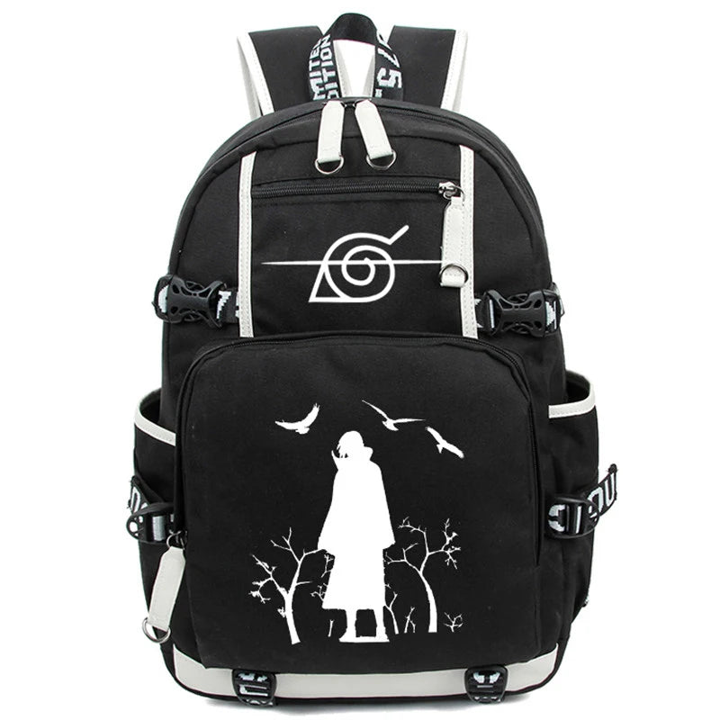 Canvas Backpack USB Charge Women Student Backpack Letters Print School Bag