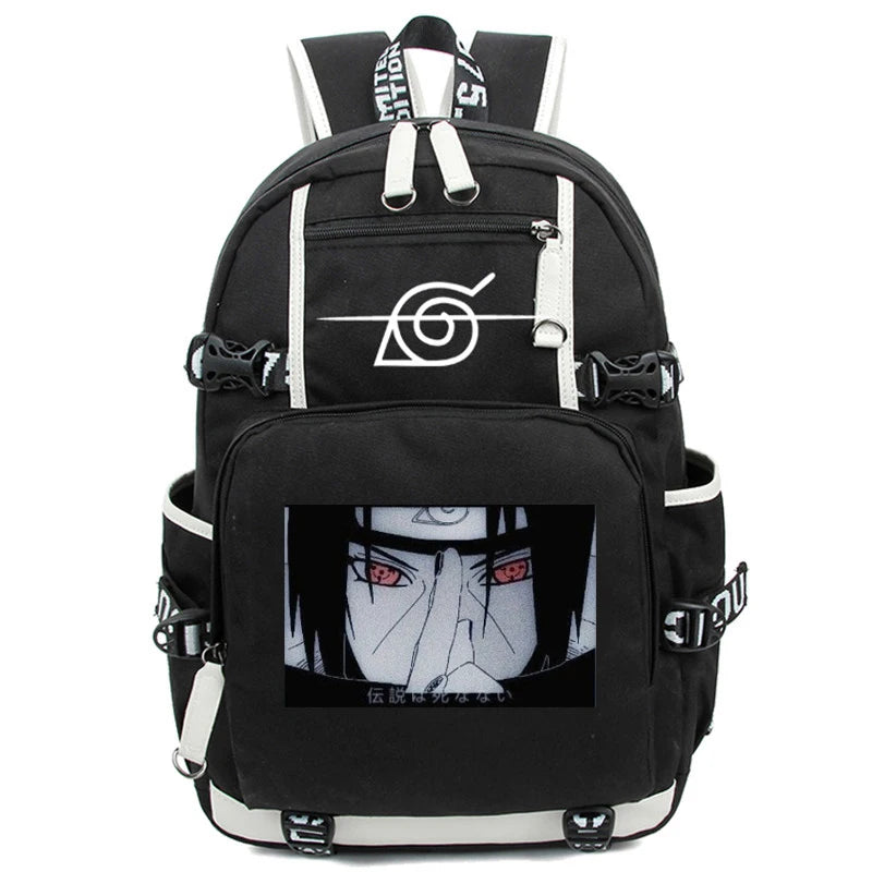 Canvas Backpack USB Charge Women Student Backpack Letters Print School Bag