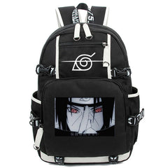 Canvas Backpack USB Charge Women Student Backpack Letters Print School Bag