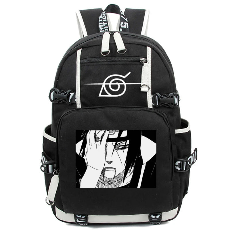 Canvas Backpack USB Charge Women Student Backpack Letters Print School Bag