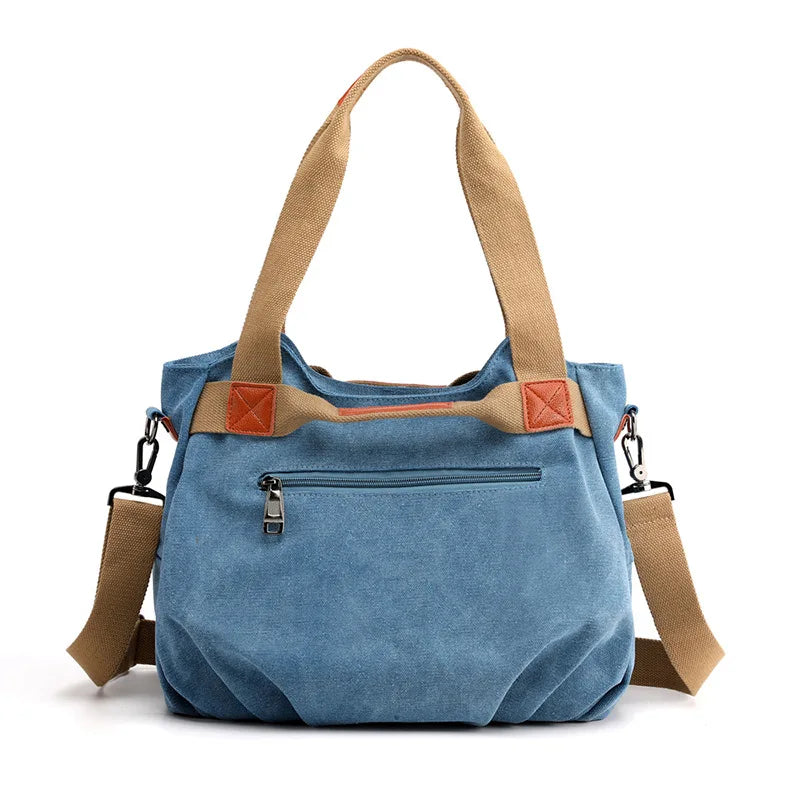Canvas Women Handbags Vintage Large Capacity Shoulder Bag
