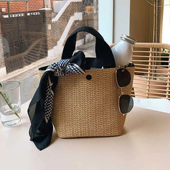Capacity Straw Bags Women Woven Basket Bolsa Tote Summer Bohemian Beach