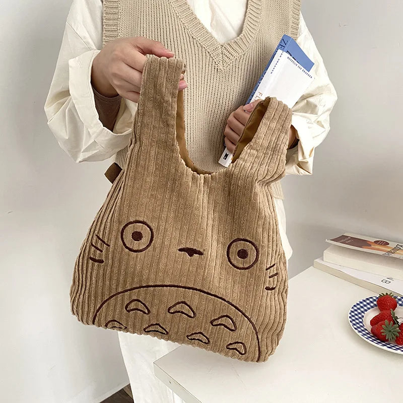 Totoro Embroidery Handbag for Women