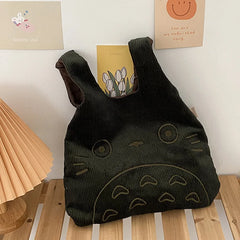 Totoro Embroidery Handbag for Women