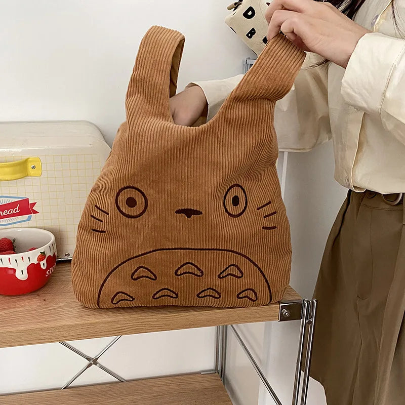 Totoro Embroidery Handbag for Women