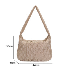 Casual Rhombic Pattern Shoulder Bag for Women