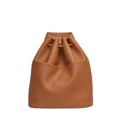 Soft Leather Shoulder Bag Backpacks Drawstring Pu Leather Bags For Women