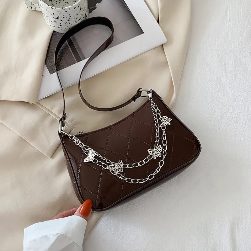 Retro Small Square Bag French Stick Armpit Mobile Phone Bag