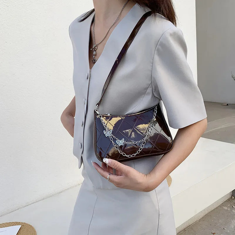 Retro Small Square Bag French Stick Armpit Mobile Phone Bag