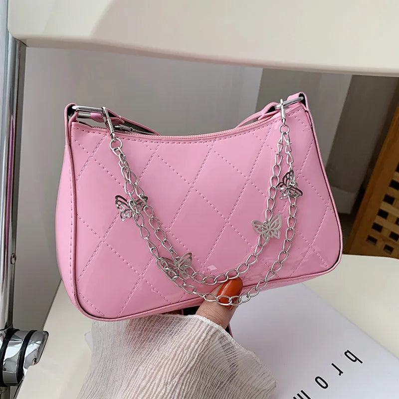 Retro Small Square Bag French Stick Armpit Mobile Phone Bag