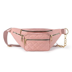 Chain Fanny Pack Women Nylon Waist Bag Chest Pack Mini Female Belt Bags