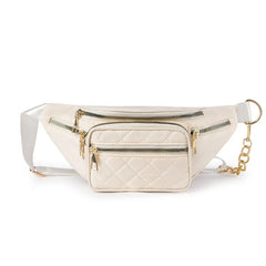 Chain Fanny Pack Women Nylon Waist Bag Chest Pack Mini Female Belt Bags