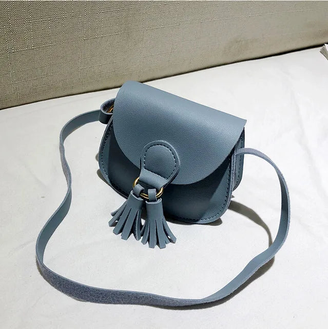 Kids Girls Small Shoulder Bag Sweet PU Leather Crossbody Handbag