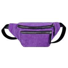 Corduroy Waist Bag for Women Chest Bag Sport Travel