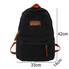 Couples College Student Backpack Ins Girl Boy Canvas Green Laptop