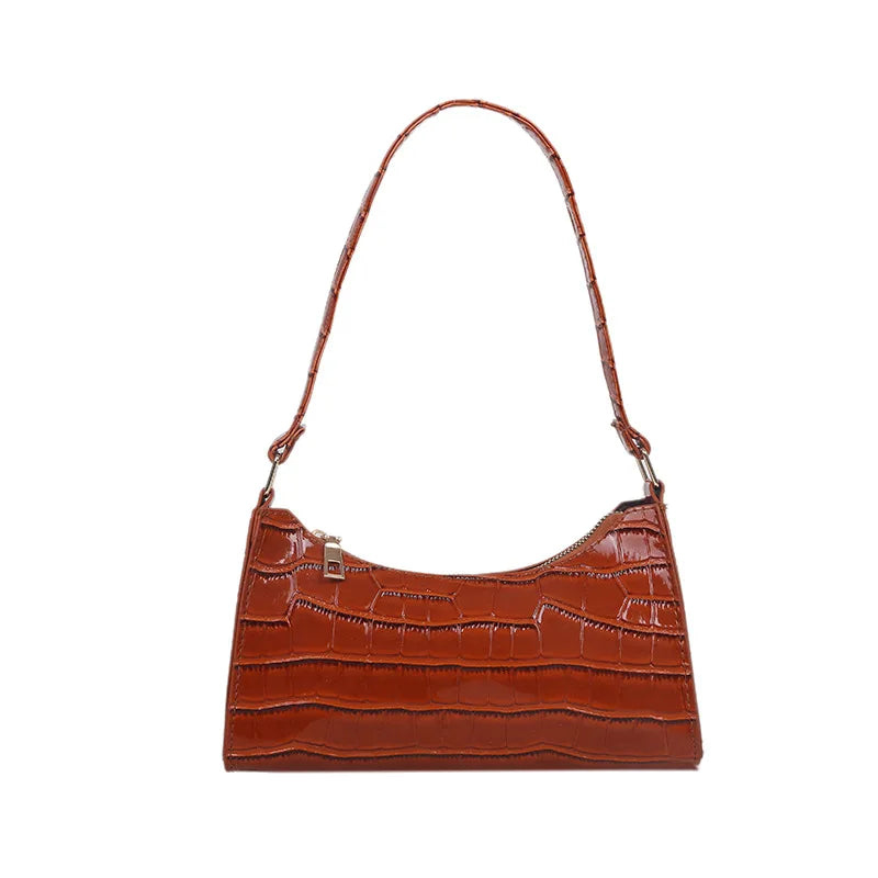 Crocodile Print Shoulder Bag Purse Handbag for Women