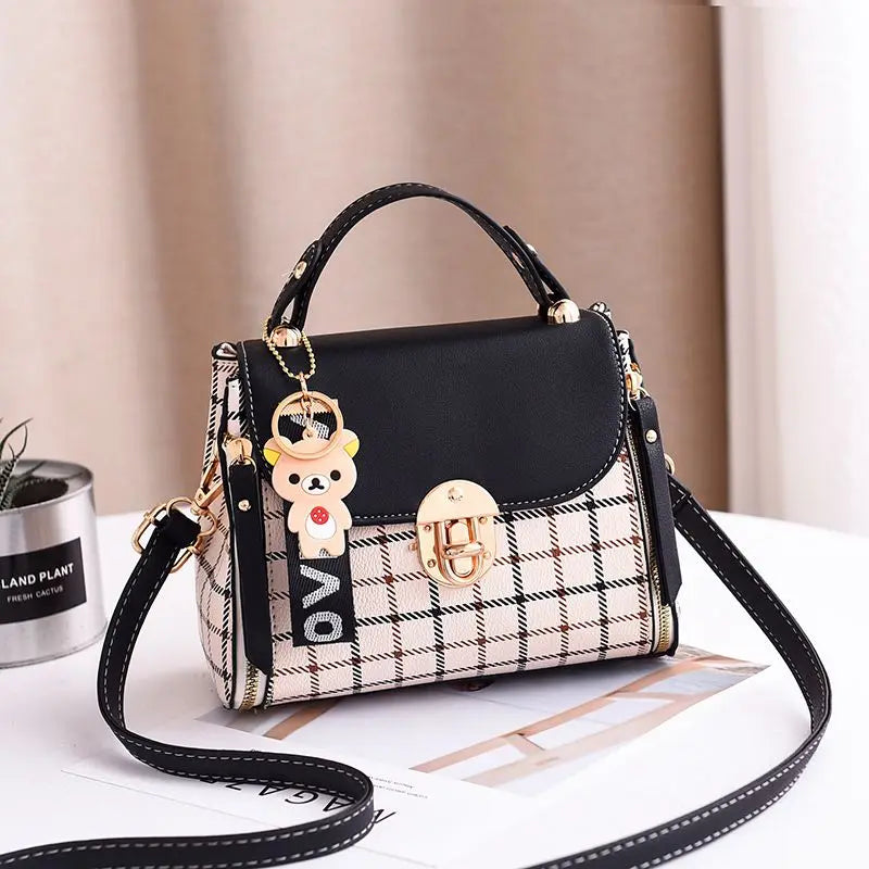Women's Crossbody Bag Leather Flap Shoulder Messenger Bag