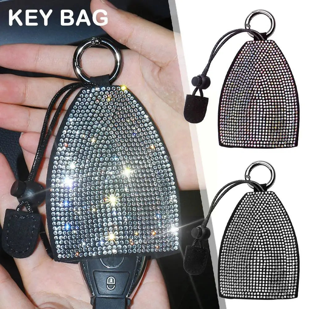 Hot Drilled PU Leather Key Bag for Car Key - Key Holder Case
