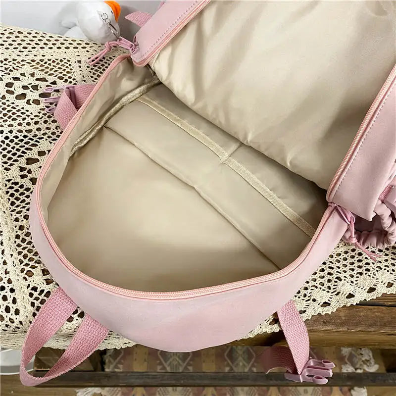 Women Large Capacity Backpack Waterproof Nylon Female Schoolbag College