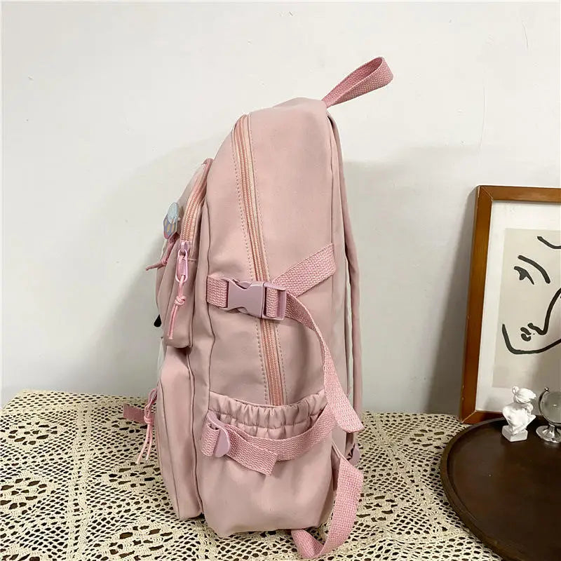 Women Large Capacity Backpack Waterproof Nylon Female Schoolbag College