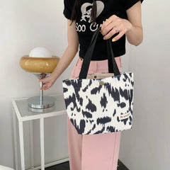 Girls Print Cotton Storage Bag Women Portable Soft Pouch