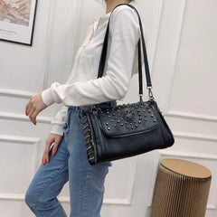 Women Shoulder Bag Punk Skull Tote Purse Top-handle Purses