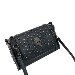 Women Shoulder Bag Punk Skull Tote Purse Top-handle Purses
