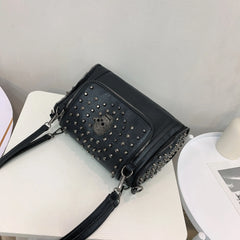 Women Shoulder Bag Punk Skull Tote Purse Top-handle Purses