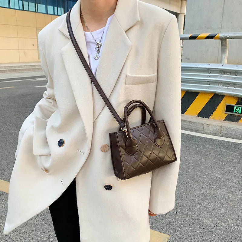 Women Shoulder Bag Square Crossbody Small Top-handle Bags PU Leather