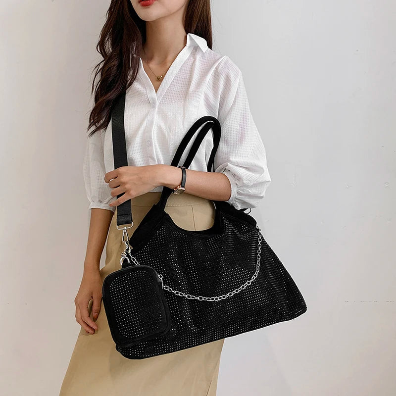Diamond Tote Bags High Large Shoulder Purse Crossbody Handbag Satchel