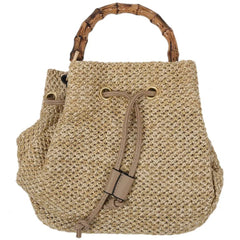 Straw Bucket Bag Woven Shoulder Bags Shopping Purse Beach Handbag