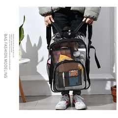 Eco-Friendly Transparent Backpack Storage Large Capacity PVC Unisex