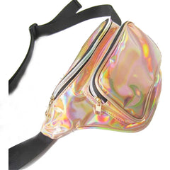Reflective Laser Pocket Women Messenger Bags Multicolor Waist Bags