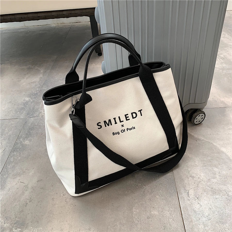 Canvas Women Handbags Large Capacity Shoulder Bag