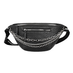 Chain Women Waist Bag PU Leather Chain Belt Bags Fanny Pack