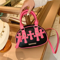 High Personality One Shoulder Crossbody Bag Women's Round Bag