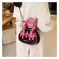 High Personality One Shoulder Crossbody Bag Women's Round Bag