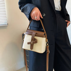Panelled Bucket Bag for Women - Single Shoulder Bags