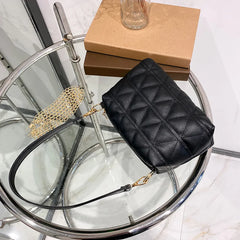 Embroidered Rhombic Chain Shoulder Bag