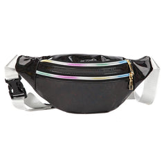 Hologram Waist Bag Laser PU Beach Travel Banana Hip Bum Zip Women Purse