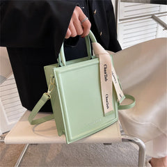Women's Small Totes Bag PU Leather Short Handle Crossbody Handbag