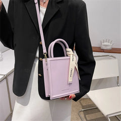 Women's Small Totes Bag PU Leather Short Handle Crossbody Handbag