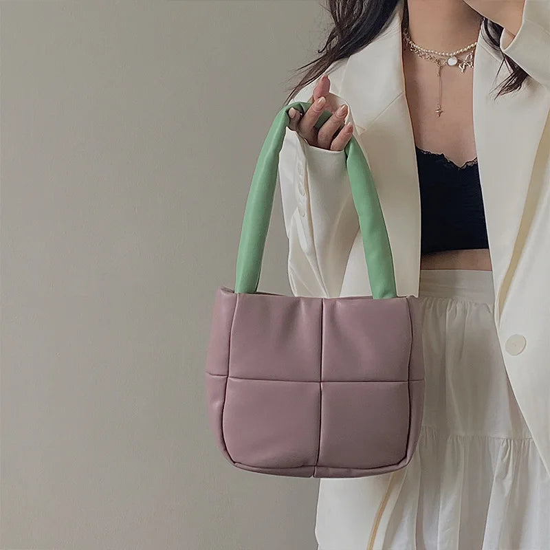 Women's Soft PU Leather Tote Bag - Small Hobos Handbag