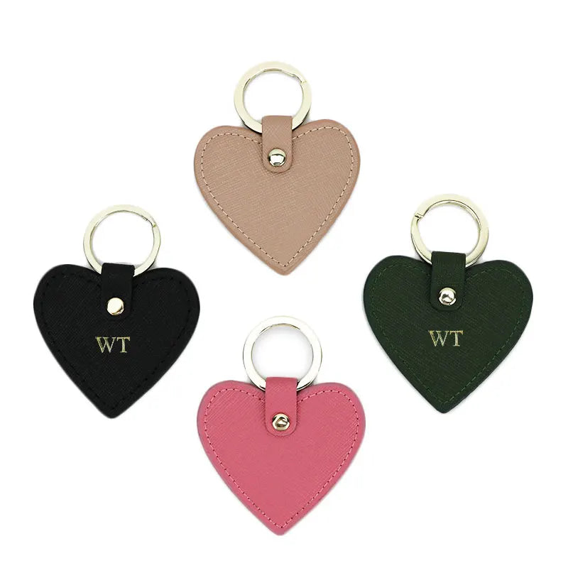 Initial Letters Leather Keychain For Women Key Ring Chain Female Keyring