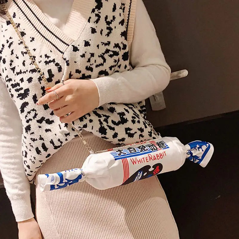 Funny Rabbit Creamy Candy Handbag Women's Messenger Bag