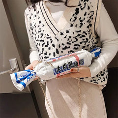 Funny Rabbit Creamy Candy Handbag Women's Messenger Bag