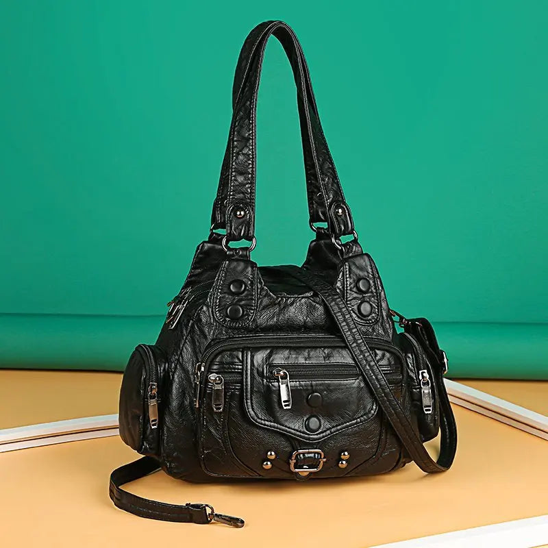 Soft Leather Handbag Women's Shoulder Tote