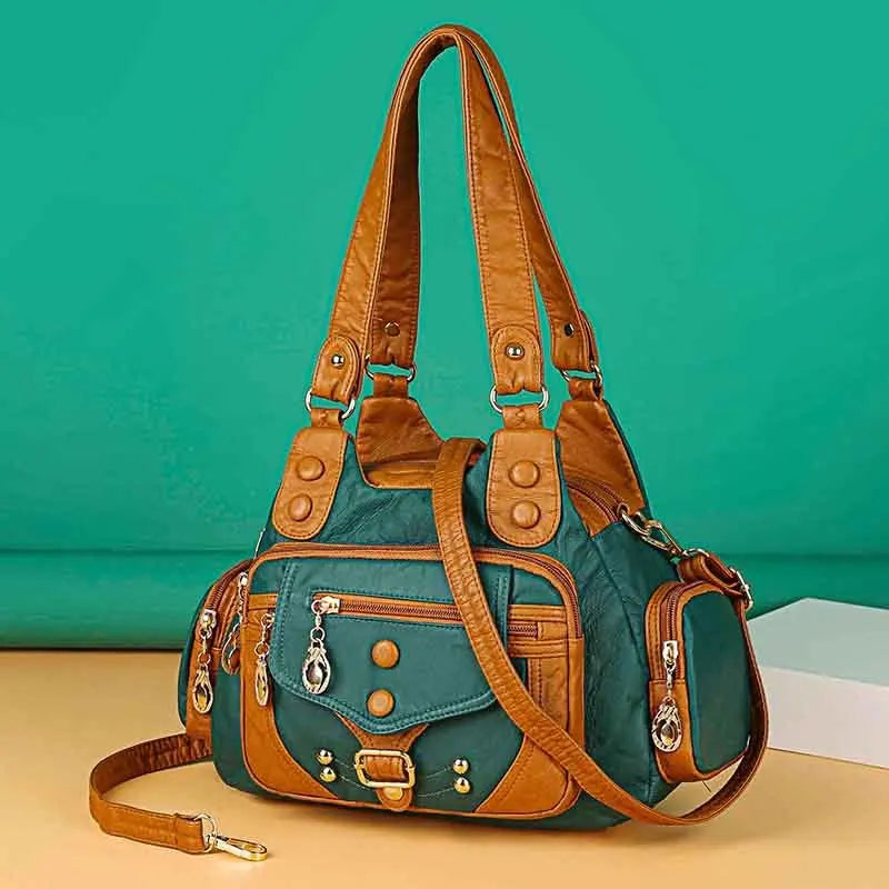 Soft Leather Handbag Women's Shoulder Tote