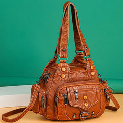 Soft Leather Handbag Women's Shoulder Tote