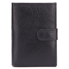Men's Leather Passport Bag Multi-card Short Wallet